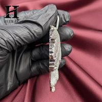 Pendentif de luxe personnalisé à thème Simpson, entièrement pavé de diamants, pour collier de bijoux Bling