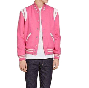 Industry Trending OEM Men's Vintage Autumn Custom Embroidered Logo Wool <b>Baseball</b> <b>Bomber</b> Varsity <b>Jacket</b> Eco-Friendly Breathable - Product Image 2