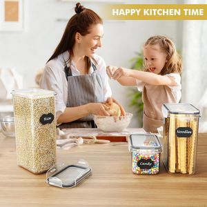 Set di 24 Contenitori Ermetici in Plastica per Dispensa, Organizzatori per Alimenti Secchi, Cereali e Farina con Coperchi - Product Image 4