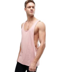 Débardeurs de sport pour hommes de qualité supérieure, coupe basse, respirants, écologiques, 180g, 100% coton, pour la musculation - Product Image 1