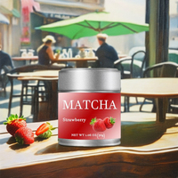 OEM/ODM Fraise Matcha 30g/50g Boîte en métal Matcha Fraise
