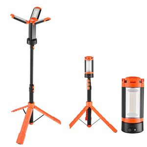 13.2Ah Rechargeable Cordless LED <b>Work</b> <b>Light</b> Stand 2200 Lumens 3 Lamp Heads Detachable Tripod Stand for Outdoor Lighting Supply - Product Image 1