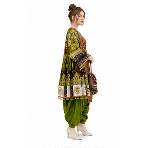 Vêtements pour femmes de haute qualité, couleur verte, style vintage Kuchi, hautement personnalisables, mode moderne, robes vintage afghanes Kuchi. - Product Image 2