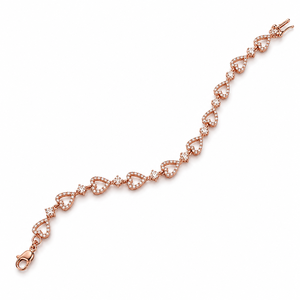 Pulsera de Eslabones en Forma de Corazón Romántico, Plata de Ley 925, Regalo de Joyería para Mujer, Aniversario - Product Image 3