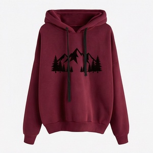 Mode d'hiver pour femmes, sweats à capuche imprimés avec logo sur le devant, streetwear, tissu en molleton de coton, vêtements de qualité personnalisés, hauts - Product Image 1