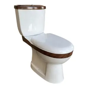 浴室冲洗关闭情侣水厕马桶，陶瓷洁具两件式马桶价格在印度