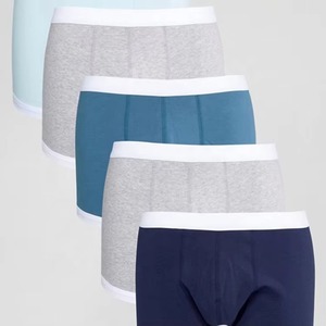 <b>Men</b> Cotton Polyester Fabric <b>Trunks</b> Eco Friendly Soft Breathable Underwear OEM Supplier Wholesale Manufacturer Bulk - Product Image 3