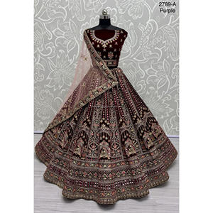 ชุดเจ้าสาวอินเดียกำมะหยี่คอลเลกชันสำหรับเจ้าสาวกับงาน zarkhan โดย fabzone - Product Image 5