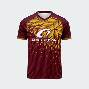 Uniformes de Fútbol para Hombre de Alta Calidad, Conjunto con Estampado por Transferencia Térmica, 100% Poliéster, Cuello en V, Transpirable, Antibacterial, Personalizado para Equipo - Product Image 3