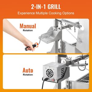 52W 198LBS arrosto allo spiedo barbecue alla griglia per arrostire il pollo di agnello di maiale - Product Image 4