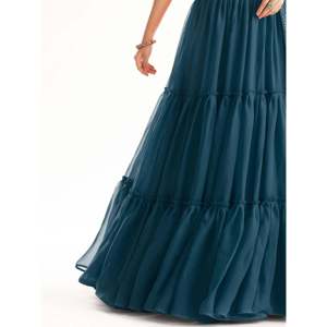 Cocktail Dress Teal Blue Georgette Party Lehenga with <b>Sequins</b> Choli - Product Image 2