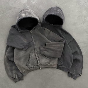 OEM Full Zip Hoodie Cotton Hoodie Casual Hoodie for Mens Hoodie Daily Wear Bulk Supply - Product Image 2