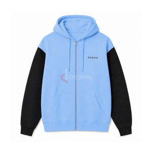 New Arrival Custom Heavyweight Blank Unisex Oversized Cotton Fleece Zip Up <b>Hoodie</b> Custom Logo - Product Image 1