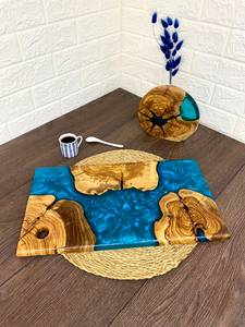 Tabla de Cortar Personalizada para Charcutería, Hecha a Mano con Resina y Madera, Duradera, Ecológica, para Cocina y Comedor, con Resina Epoxi - Product Image 6