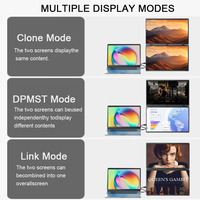 Moniteur portable de jeu Eimio 18,5 pouces 120 Hz à double écran avec haut-parleur intégré, résolution 1080p, panneau IPS rétroéclairé OLED, Type-C 178