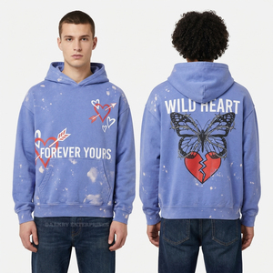 Sudadera con Capucha Premium Azul Marino con Lavado Vintage, Diseño Gráfico Medieval Personalizado, Sudadera con Capucha para Hombre, Estilo Urbano, Tejido Grueso - Product Image 3