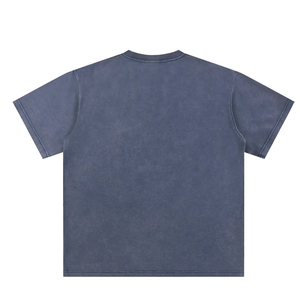 Camiseta de Manga Corta Azul para Hombre, Cuello Redondo, Corte Regular, Informal, Tejido de Punto, Color Sólido, Diseño Liso, 100% Algodón Jersey - Product Image 2