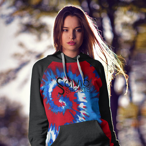 Sudadera con capucha de felpa francesa de gran tamaño con estampado de logotipo personalizado unisex, ropa de calle teñida con efecto rasgado, sudadera para hombre - Product Image 4