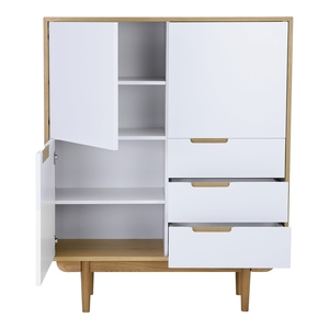 Modern <b>Tall</b> <b>Storage</b> Sideboard Cabinet with Shelves for Living Room Dining Room Home Office Furniture Organizer - Product Image 3