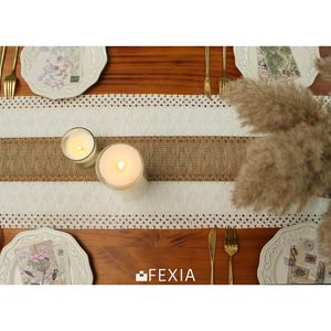 Boho 72-Inch Table Runner Tassels Thanksgiving/Fall/Christmas Home Decor Pottery Barn Furniture Style Rustic Farmhouse Touch - Product Image 1