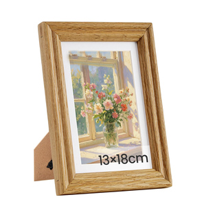 Cadre photo décoratif en bois massif fait main, cadre photo en bois naturel, élégant pour la décoration intérieure, le bureau, la boutique, la décoration de bureau - Product Image 1