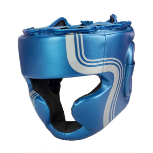 Cowhide Leather Shock Absorbing Training Head Guard Eco-Friendly PU Leather Velcro Boxing Helmet Cowhide Leather - Product Image 4