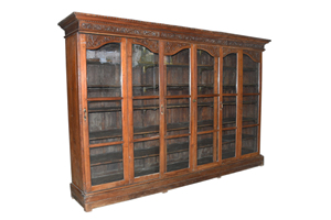 Armoire en bois massif sculptée à la main, style rustique antique, pour rangement et présentation, artisanat Haswani - Product Image 3