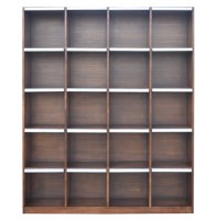 Meuble de classement contemporain en bois massif à 16 compartiments, bibliothèque, étagères flottantes, pour bureau à domicile ou salle à manger