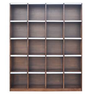 Archivador de Madera Maciza con 16 Compartimentos, Estilo Pierre Jeanneret, Librería de Madera con Solapas Inclinadas de Aluminio - Product Image 6