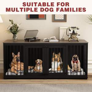 กรงสุนัขสองชั้นแข็งแรงทนทานถอดออกได้สำหรับสัตว์เลี้ยงขนาดเล็กขนาดกลาง - Product Image 6