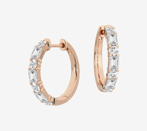 <b>Hoops</b> Earrings Diamond Earrings Gold and <b>Silver</b> Earrings Natural and Lab Grown Diamonds Earrings <b>Hoops</b> Fine Jewelry for Women - Product Image 5