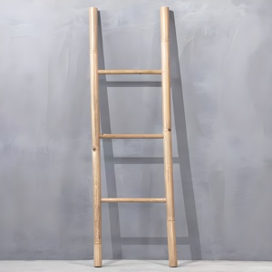 Prix bon marché échelle en bambou prix de gros escabeaux avec multi-usages pour la suspension de serviettes et la décoration intérieure - Product Image 1