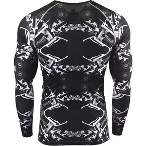 Best Quality <b>Custom</b> Printed Breathable Short MMA Rash Guard for Men Stylish <b>Compression</b> Gym Winter Training 180g - Product Image 3