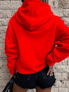 Oem Custom Printed Embroidery logo Design <b>Plush</b> Woolen Coat for Women <b>Large</b> Size Fashionable Knitted Hooded Hoodies - Product Image 3