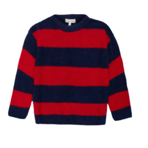 Pull en tricot doux pour enfants |   Pull rayé à col rond |   Haut à manches longues pour l'hiver - Product Image 3