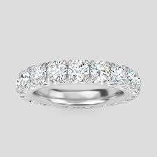 Anillo de Compromiso Clásico de Corte Redondo para Mujer, Oro Blanco de 14K y 18K, Joyería Fina con Diamante Cultivado en Laboratorio, Anillos de Diamantes Clásicos - Product Image 3