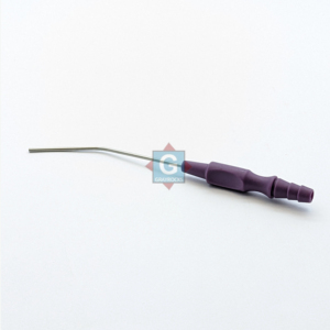 Tube d'aspiration Zoellner en acier inoxydable Gray Rocks, instrument chirurgical manuel, poignée violette, certifié CE, classe I, orthopédique - Product Image 4