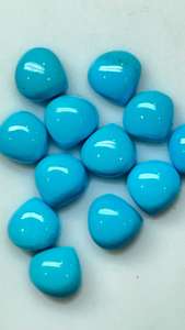 Véritable turquoise Sleeping Beauty d'Arizona, cabochon en forme de cœur, couleur bleu clair, pour pendentif d'anniversaire, cadeau pour importateur britannique - Product Image 3