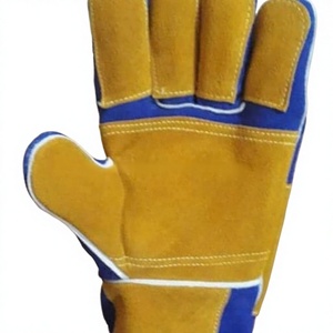 Gants de soudage en cuir de vachette lisse de qualité supérieure, paume renforcée, protection des doigts et des articulations, gants de sécurité TIG, 14 pouces - Product Image 1
