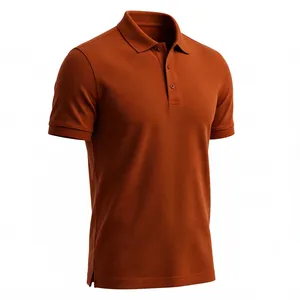 Polo en piqué à manches courtes pour homme, couleur unie, décontracté, tricoté, coupe classique - Product Image 4