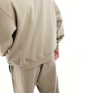Ensemble de survêtement unisexe ROLIEN en molleton 100 % coton, couleur unie, avec capuche et cordon de serrage, coupe droite, respirant, décontracté, hiver - Product Image 5