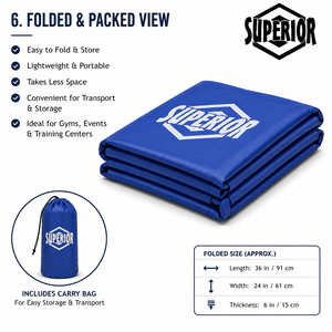 Toile de ring de boxe de qualité supérieure, épaisse et durable, pour l'entraînement et les combats - Product Image 6