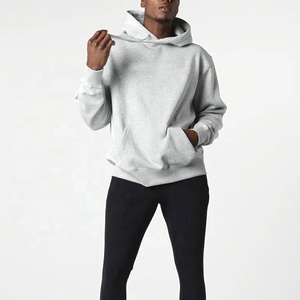 Sweat à capuche en polaire épais pour homme, coupe classique, uni, hiver, logo sur le devant, broderie personnalisée, impression - Product Image 1