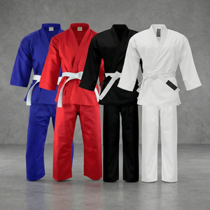Kimono de karaté personnalisé noir, blanc, rose, rouge, bleu – Tissu élégant pour l'arts martiaux et les combats de boxe - Product Image 1