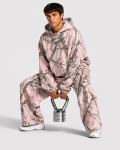 Camouflage <b>Men's</b> Oversized Contrastline Custom Hoodie Oversized Breathable Premium Cotton Fleece Casual <b>Pullover</b> <b>Mens</b> Sweatshirt - Product Image 6