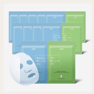 Mascarilla facial coreana Prreti Dual Mask, 2 mascarillas, 1 set hidratante y calmante, 10 sets con ácido hialurónico - Product Image 5