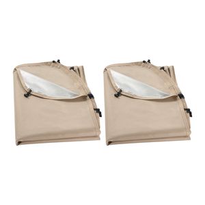 Voile d'ombrage pour abri de jardin 6 x 6 pi, couverture de 5,51 x 5,71 pi en tissu Oxford 300D enduit argenté pour la protection solaire - Product Image 1