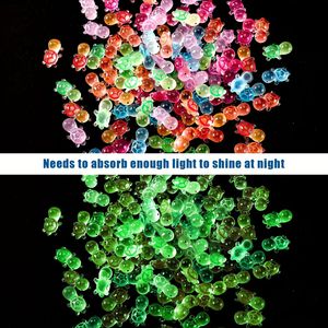 100 pezzi di statuette di tartaruga in resina luminosa miniature colorate che si illuminano al buio per decorazioni per la casa fai da te - Product Image 2