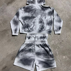 เสื้อฮู้ดดี้โอเวอร์ไซส์ผู้ชายแบบมีซิปประดับเพชรลายดาว สไตล์สตรีทแวร์ ผ้าฝ้ายออร์แกนิค 100% สำหรับฤดูหนาว ดีไซน์เท่ห์ - Product Image 5