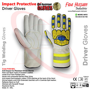 Gants de conducteur personnalisés de protection contre les chocs de qualité supérieure pour un usage quotidien 2024 gants de conducteur en gros gants en cuir du Pakistan - Product Image 6